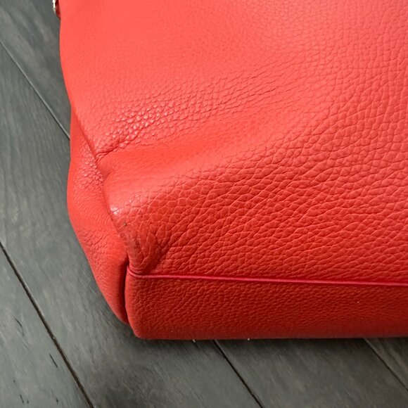 Coach Large Orange Leather Shoulder Bag 35775 - Picture 7 of 16